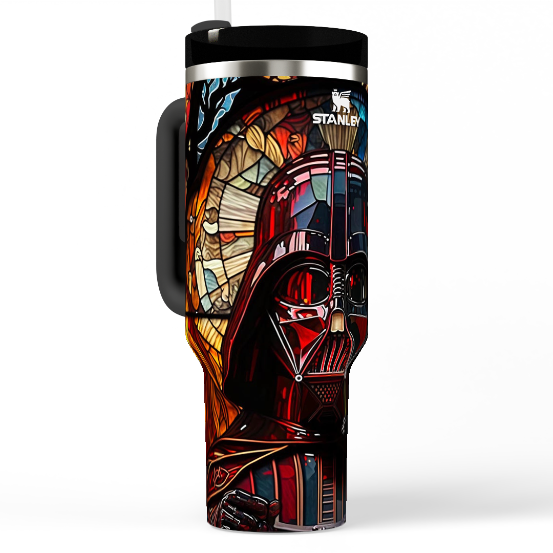 Darth Vader Stained Glass Style Quencher Tumbler Ver 1 - Fun Gifts