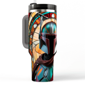 Mando Stained Glass Style Quencher Tumbler 3