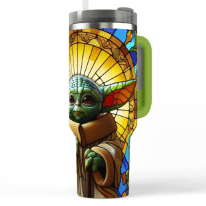 Yoda Stained Glass Style Quencher Tumbler 3