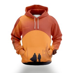 Mens-Retro-Casual-Planet-Art-Print-Hoodie-Images-8