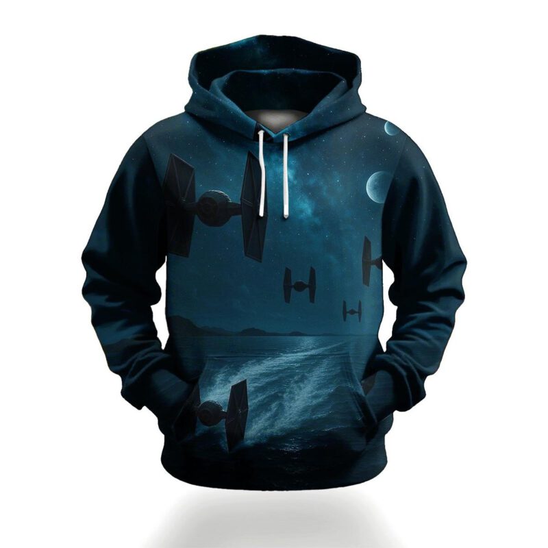 Mens-Retro-Casual-Planet-Art-Print-Hoodie-Images
