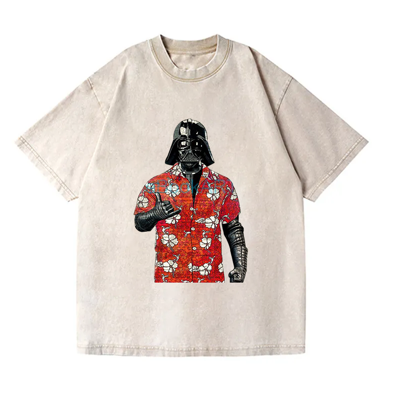 Star-War-Darth-Vader-In-A-Floral-Shirt-Vintage-Washed-T-shirt-Images
