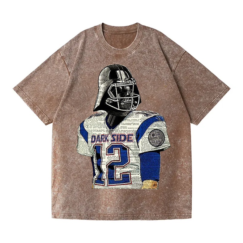 Star-War-Football-Player-Darth-Vader-Vintage-Washed-T-shirt-Images