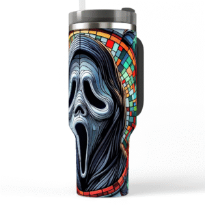 The Scream Stained Glass