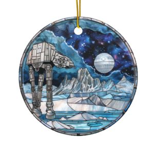 Snowy-Planet-Space-Puppy-Stained-Glass-Style-Ceramic-Ornament-2