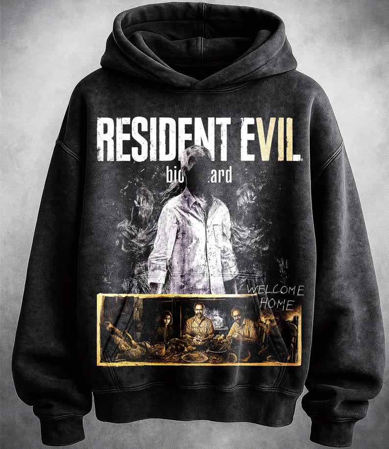 RE-biohazard washed hoodie