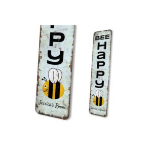Bee-Happy-Sign-Premium-Quality-Rustic-Metal-Sign-4.jpg