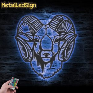 Bighorn-Sheep-Wild-Animal-Metal-Wall-Art-LED-Light-3.jpg