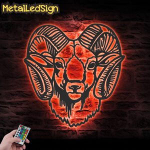 Bighorn-Sheep-Wild-Animal-Metal-Wall-Art-LED-Light-5.jpg