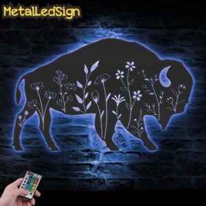 Bison-Wildflower-Farmhouse-Metal-Wall-Art-LED-Light-3.jpg