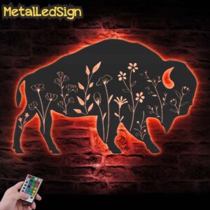 Bison-Wildflower-Farmhouse-Metal-Wall-Art-LED-Light-5.jpg