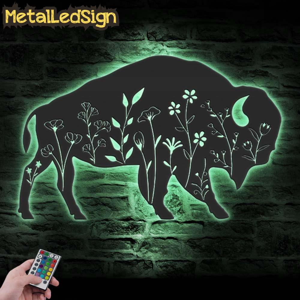 Bison-Wildflower-Farmhouse-Metal-Wall-Art-LED-Light-7.jpg
