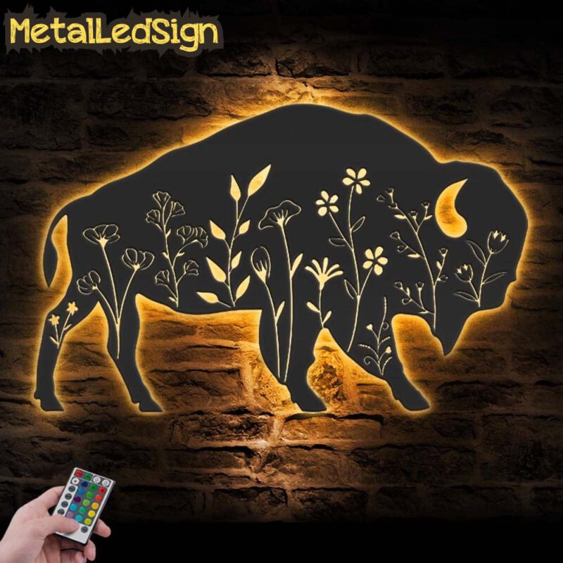 Bison-Wildflower-Farmhouse-Metal-Wall-Art-LED-Light-Images.jpg