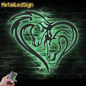 Couple-Horse-Heart-Metal-Wall-Art-LED-Light-7.jpg