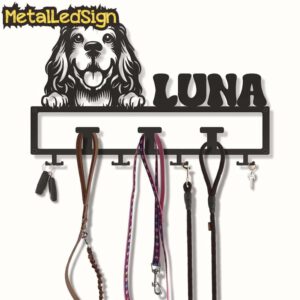 Custom-American-Cocker-Spaniel-Dog-Leash-Collar-Holder-3.jpg