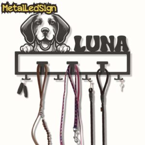 Custom-American-English-Coonhound-Dog-Leash-Collar-Holder-3.jpg