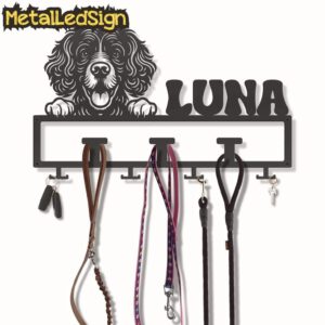 Custom-American-Water-Spaniel-Dog-Leash-Collar-Holder-3.jpg
