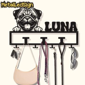 Custom-Apricot-Pug-Dog-Leash-Collar-Holder-Images.jpg
