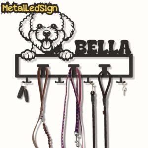 Custom-Bichon-Frise-Dog-Leash-Collar-Holder-3.jpg
