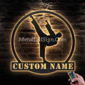Custom-Boy-Taekwondo-Martial-Arts-Metal-Wall-Art-With-Led-Light-Images-1.jpg