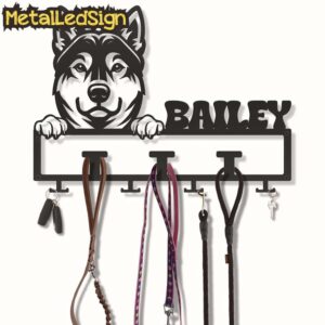 Custom-Canaan-Dog-Leash-Collar-Holder-3.jpg