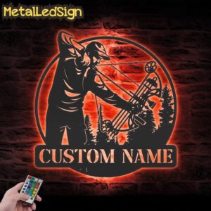 Custom-Compound-Bow-Hunter-Metal-Wall-Art-LED-Lights-5.jpg