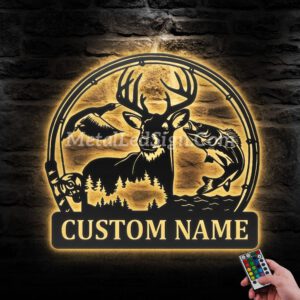 Custom-Deer-Duck-And-Bass-Fishing-Metal-Wall-Art-Led-Light-Images-1.jpg