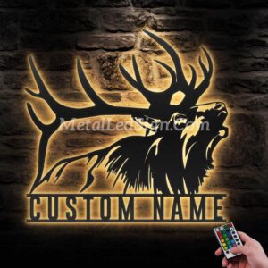 Custom-Elk-Deer-Hunting-Metal-Wall-Art-Led-Light-Images-3.jpg