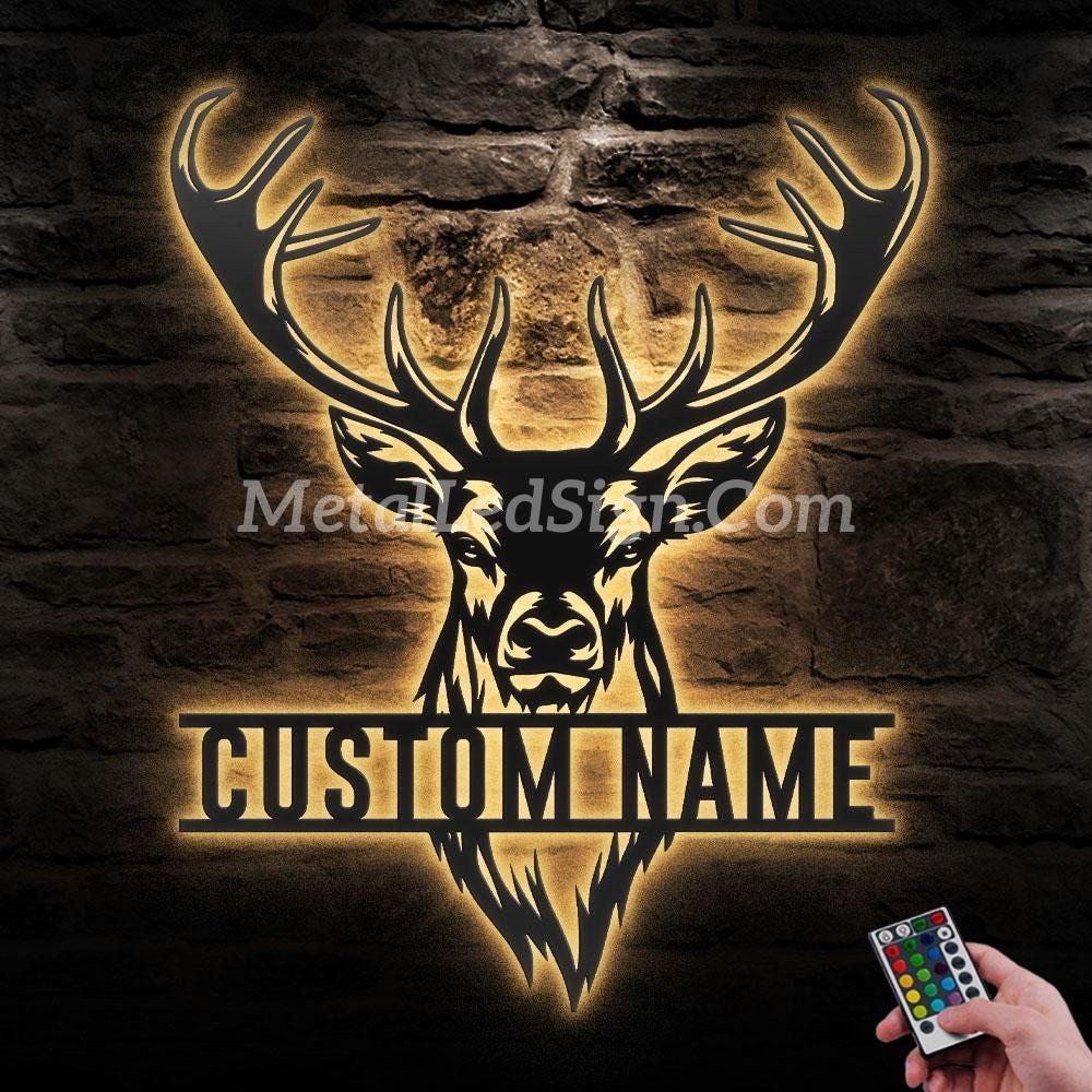 Custom-Elk-Deer-Hunting-Metal-Wall-Art-Led-Light-Images-6.jpg