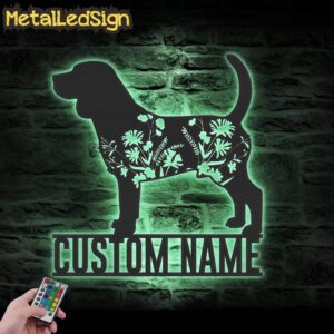 Custom-FLoral-Beagle-Metal-Wall-Art-LED-Light-7.jpg