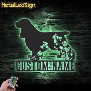 Custom-FLoral-Cocker-Spaniel-Metal-Wall-Art-LED-Light-7.jpg
