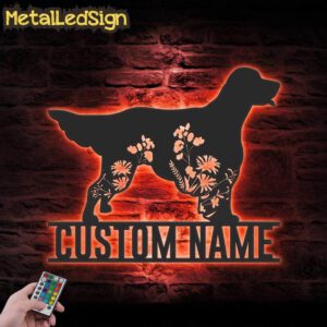Custom-FLoral-English-Setter-Metal-Wall-Art-LED-Light-5.jpg