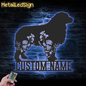 Custom-FLoral-Great-Pyrenees-Metal-Wall-Art-LED-Light-3.jpg