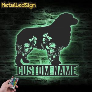 Custom-FLoral-Great-Pyrenees-Metal-Wall-Art-LED-Light-7.jpg