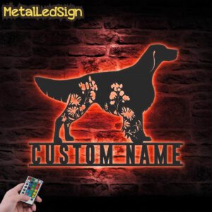 Custom-FLoral-Irish-Red-and-White-Setter-Metal-Wall-Art-LED-Light-5.jpg