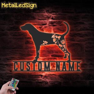 Custom-FLoral-Redbone-Coonhound-Metal-Wall-Art-LED-Light-5.jpg
