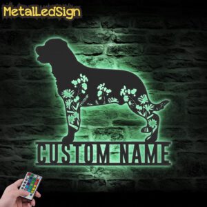 Custom-FLoral-Rottweiler-Metal-Wall-Art-LED-Light-7.jpg