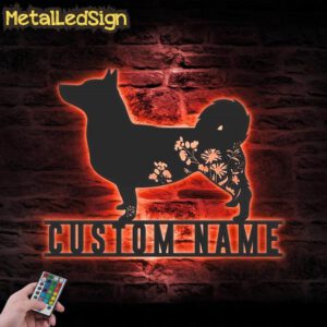Custom-FLoral-Swedish-Vallhund-Metal-Wall-Art-LED-Light-5.jpg