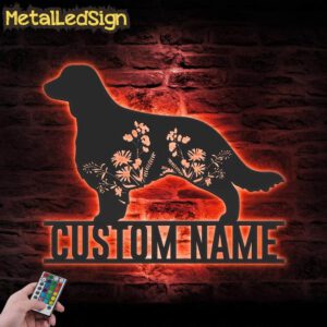 Custom-FLoral-Welsh-Springer-Spaniel-Metal-Wall-Art-LED-Light-5.jpg