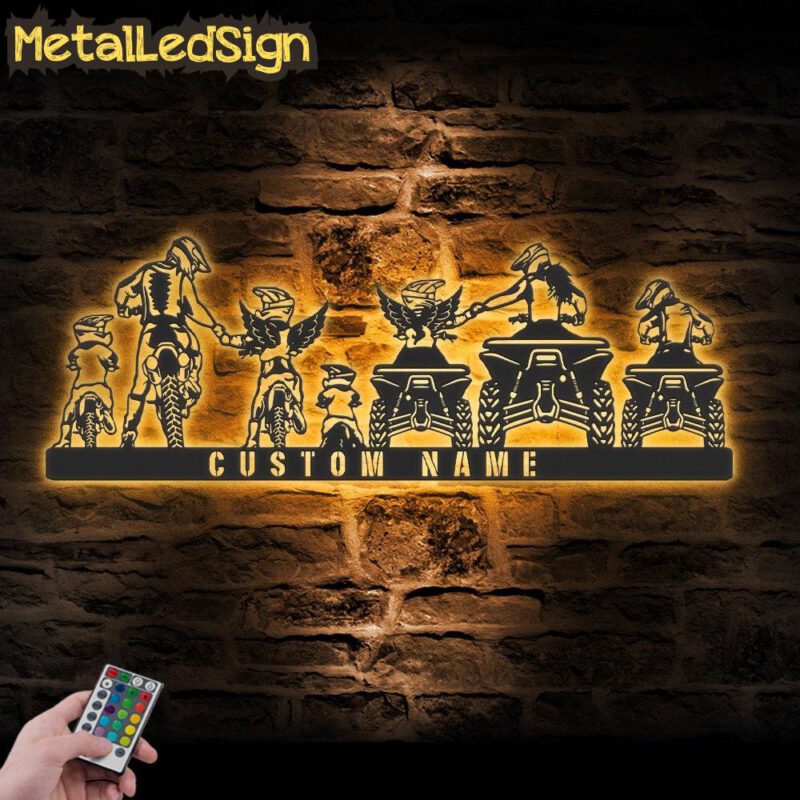 Custom-Family-ATV-Quad-Motocross-Biker-Metal-Wall-Art-LED-Light-Images-2.jpg