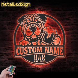 Custom-Funny-Chinese-Shar-Pei-Thirsty-Beer-Pub-Metal-Wall-Art-LED-Light-5.jpg