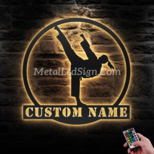Custom-Girl-Taekwondo-Martial-Arts-Metal-Wall-Art-With-Led-Light-Images-1.jpg