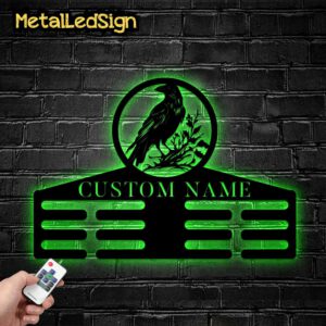 Custom-Metal-Raven-Medal-Hanger-Wall-Art-Led-Light-6.jpg