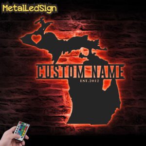 Custom-Michigan-Map-Metal-Wall-Art-LED-Lights-5.jpg