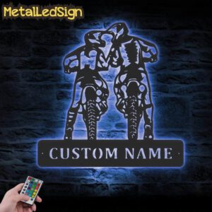Custom-Motocross-Biker-Couple-Kiss-Metal-Wall-Art-LED-Light-3.jpg