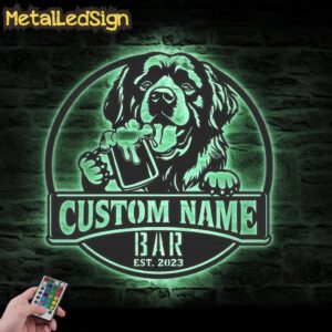 Custom-Newfoundland-Dog-Thirsty-Beer-Pub-Metal-Wall-Art-LED-Light-7.jpg