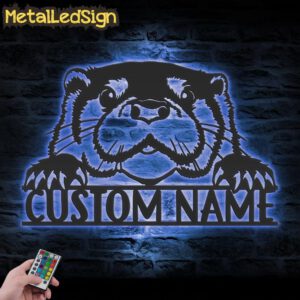 Custom-Peeking-Otter-Metal-Wall-Art-LED-Light-3.jpg