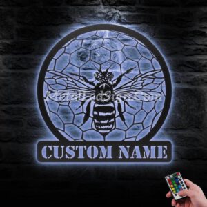 Custom-Queen-Bee-Metal-Wall-Art-Led-Light-3-3.jpg