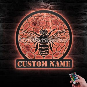 Custom-Queen-Bee-Metal-Wall-Art-Led-Light-5-3.jpg