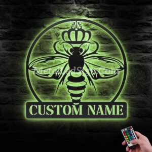 Custom-Queen-Bee-Metal-Wall-Art-Led-Light-6.jpg